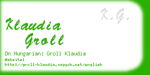 klaudia groll business card